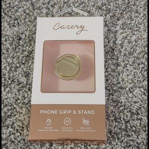 Casey Gold Phone Ring, Grip, and Stand
